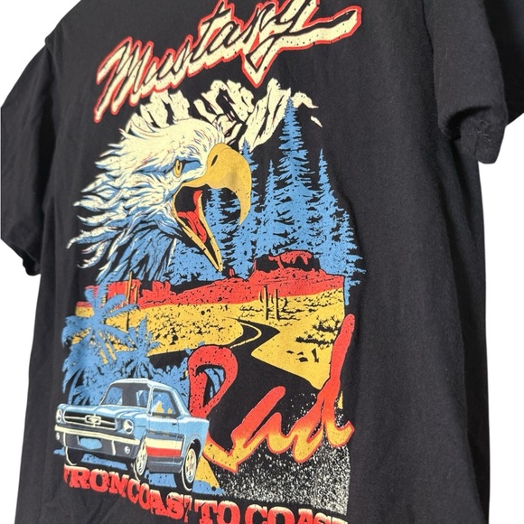 Ford Mustang Black Graphic T-Shirt Men’s/Women’s Medium Car Logo Tee - Picture 2 of 3